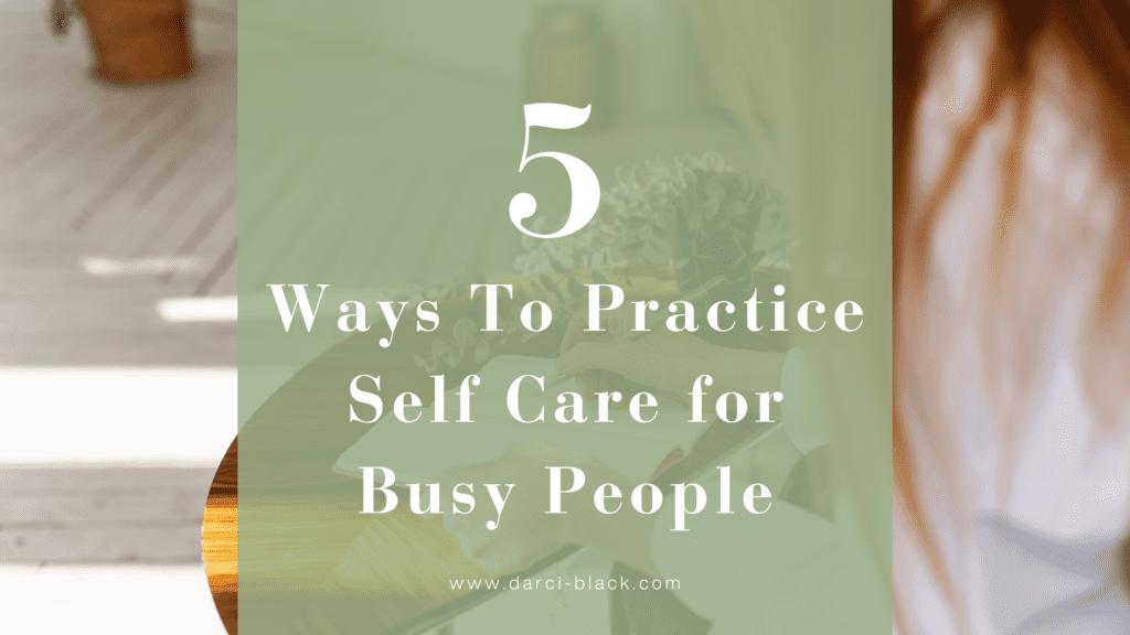 self care for busy people banner